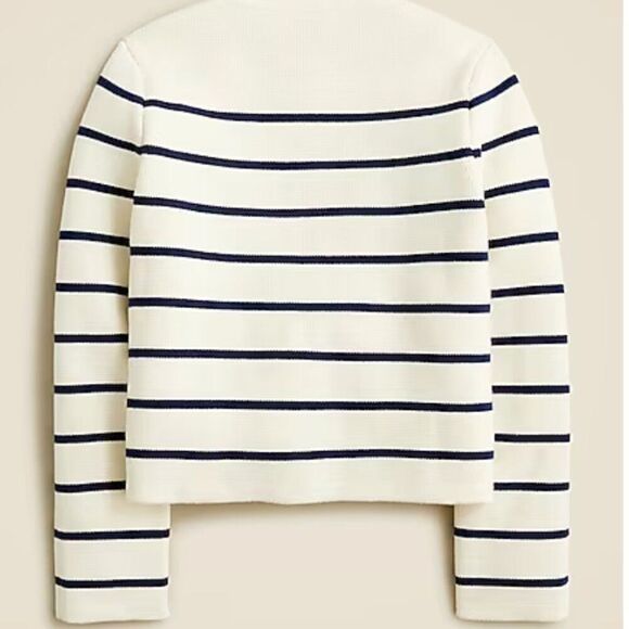 Crewcuts bw161 Navy and white Girls' Emilie sweater lady jacket in stripe NWT si - Picture 2 of 10